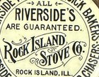 Antique C  1900 Rock Island Stove Co Pocket Mirror Sign Celluloid Illinois Rare