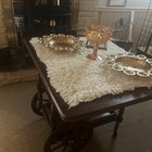 Antique Drop Leaf Table Cart Tea Server Bar Console End Side Vintage