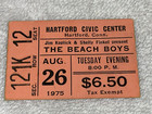 The Beach Boys 1975 Concert Ticket Stub Hartford Civic Center Brian Wilson Usa