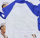 Rare P nk White   Blue Raglan Baby Tee P nk Bubble Print For Uk Market Womens L