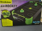 Air Hockey Table Brookstone Neon Edition Sealed Tabletop Sport Brand New In Box