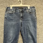 Silver Jeans Women 34 29 Suki Skinny Stretch Mid-rise Whiskered Denim Pants