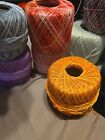 Lot Of 37 Multi Colors Crochet Thread Spools
