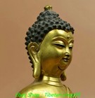 9  old Dynasty Purple Bronze Gold Shakyamuni Sakyamuni Amitabha Buddha Statue