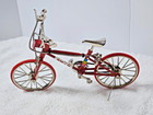 Bm-x Miniature Bmx Bicycle Metal Model Red Chrome Desk Display 9    Vintage