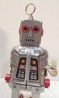 Sparky Space Robot Windup Tin Toy Silver   Ms403