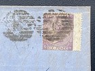Gb 1865 Qv Cover London To Dunkirk France 6d Lilac Sg 97 Plate 5 Wing Margin