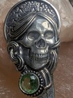 Peridot Gemstone Silver Skull -stone Of Peace health relationships
