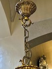 Antique And Imposing Victorian Chandelier In Gilded Bronze  20th Century