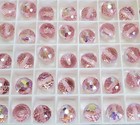 Vintage Swarovski 5003 8mm Disco Beads Light Rose Ab  Rare  8pcs 