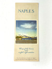 Vintage 1954 Naples Italy Tourist Attraction Street Touring Map Travel