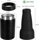 Beer Can Cooler 12 Oz Beer Bottle Cooler With Beer Opener 3 In 1 Slim Can Cooler