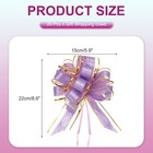 20 Pcs Large Pull Bow Gift Wrapping  9 Inch Ribbon Organza Metallic Purple Bows