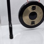 Vtg Gong 6 d Chau Gong Includes Gong Stand Desktop 10 h Chau Gong Brass   Metal