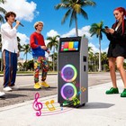4000w Karaoke Party Speaker System Dual 10  Woofers Wireless  Mics For Home Ktv