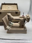 Rare 1961 Singer Tan Featherweight 221j Sewing Machine     S6