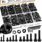 M2-m6 Hex Socket Button Head Cap Screws Bolt Nut Washer Assortment Kit 6-35mm 