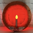 Vintage Paramount Electric Silk Chenille Wreath Christmas W  Box Works