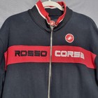 Castelli Rosso Corsa Track Jacket Mens Xl Black Red Full Zip Cycling Fleece