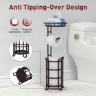 Toilet Paper Holder Stand Tissue Roll Dispenser With Shelf