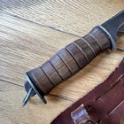 Usa Ww2 Era Egw Eg Waterman   Co  Ny Fighting Knife  Fixed Blade  W Sheath