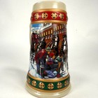 Budweiser 1993 Hometown Holiday Christmas Beer Stein Mug Ceramarte Brazil