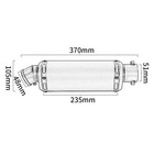 370mm Universal Exhaust Pipe 51mm Muffler Tip For Motorcycle Atv With Db Killer