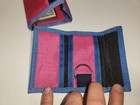 Lot Of 2 Wallet Vintage 70s 80s Free Style Nylon Organizer Trifoldhook And Loop
