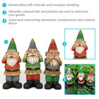 Hear No Evil  Speak No Evil And See No Evil Garden Gnomes - 12 In By Sunnydaze