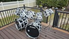 Vintage 80 s Tama  9 Piece Swingstar Drum Set Mij With Van Halen Style Wraps