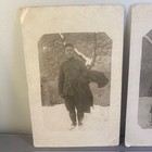 2 Wwi Era Italian Soldiers Rppc Uniform Snow Real Photo Postcards Vintage 1910s