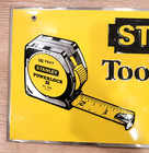 Vintage Original Stanley Tool Center Store Sign - Embossed Metal  28    - Hardware