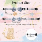2 Pcs Cat Collar With Bow Breakaway Bowtie Safety With Bell Cat Bow Tie Collar C