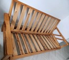 Foldable Futon Frame Full queen  Couch sofa bed Size 60  Wide 80  Long Pine Wood