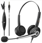 Wantek 682rj3 5 Dual Ear Call Center Headset Noise Cancelling New Sealed
