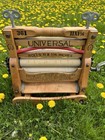 Antique Universal Country Horse Shoe Brand 361 Wood Iron Clothes Wringer Rustic