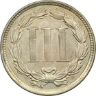 1867 Three Cent Nickel 3cn  Brilliant Uncirculated Bu