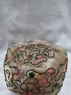 Vintage 50s Union Made Pill Box Hat Rhine Stones Embroidered Made Usa Rare Find 