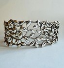 Tiffany   Co  Paloma Picasso Olive Leaf Narrow Cuff Bracelet 925 Sterling Silver