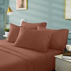 6 Pieces Bed Sheets Setfull Chocolate Brown - Hotel Luxury Super Soft 1800 Th   