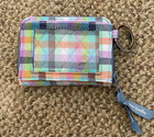 Vera Bradley Rfid Petite Small Zip Around Wallet 29538-12611 Gingham Plaid
