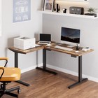 Flexispot L Shaped Standing Desk  Electric Height Adjustable Corner Desk