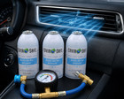 Enviro-safe Arctic Air For R1234yf Systems   3 Cans  4oz  charging Gauge  Hose