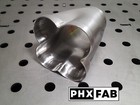 4 Into 1 Weld On Merge Collector 1 75  Inlet 2 5  Outlet 304 Stainless Steel