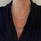 10mm Beaded Navajo Pearls Necklace  Sterling Silver Aztec Native American