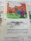 Cartoon Calendar Lot  Bull Of The Woods Triplex  Supply Co  Brookfield Wi 