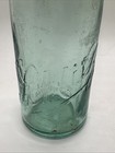 Vintage Embossed Schlitz  Beer Glass Bottle Milwaukee Green Aqua Not To Be Sold
