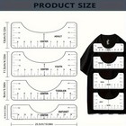 8pcs Tshirt Alignment Tools Set For Collar Calibration Measuring    V-neck round