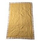 Vintage Handmade Baby Quilt Yellow Floral Star Flower Blanket Nursery Decor