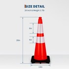 8pcs 28  Traffic Cones Pvc Parking Cones Safety For Roads Construction Warning